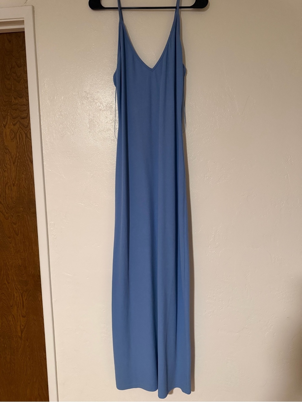 Rusty Light Blue V-Neck Slip Maxi Dress
